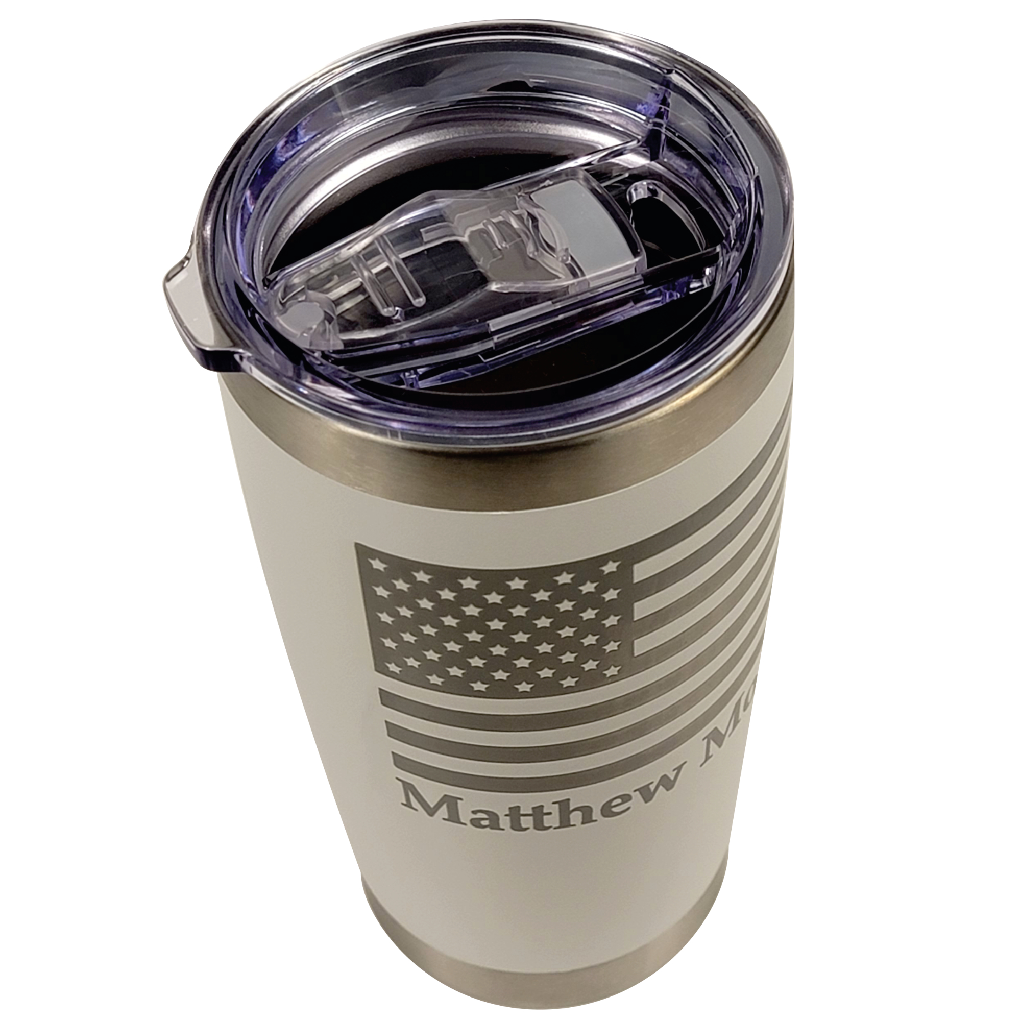 Personalized Flag Tumbler with Dedication